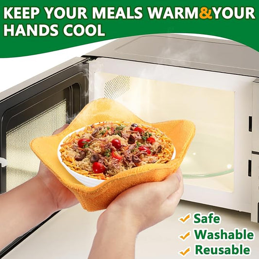 Linuow® Microwave Bowl Cozy Holders - Set of 4