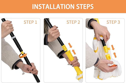 Linuow® Self-Wringing Twist Mops with 1 Extra Refill