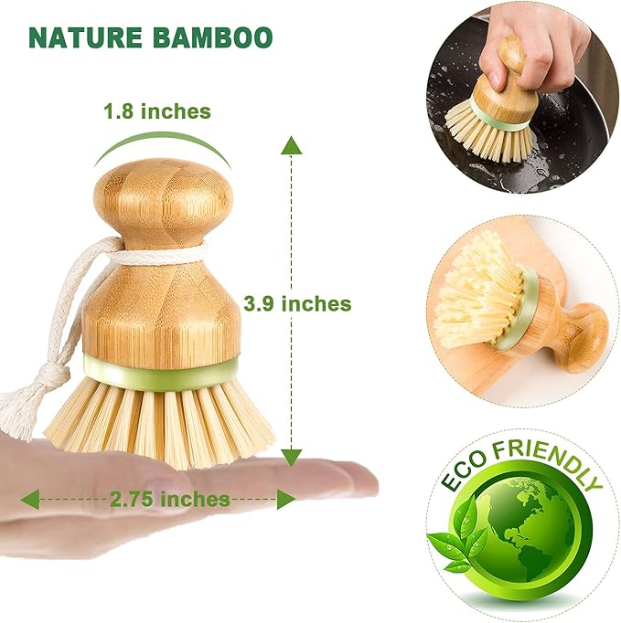 Linuow® Bamboo Dish Brush