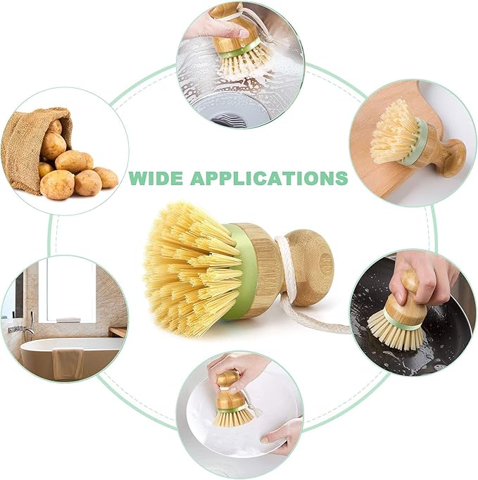 Linuow® Bamboo Dish Brush