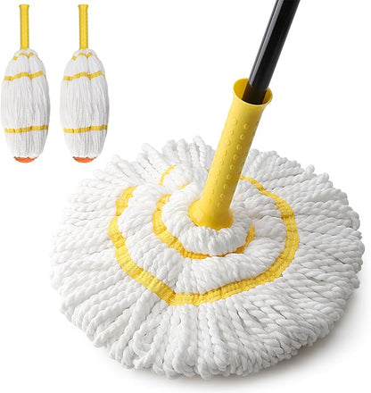 Linuow® Self-Wringing Twist Mops with 1 Extra Refill