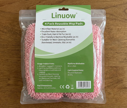 Linuow® 4 Pack Reusable Mop Pads