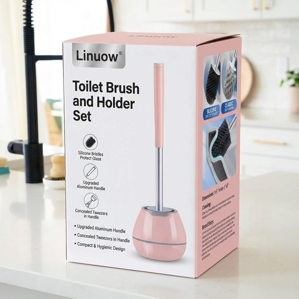 Linuow® Toilet Brush and Holder Set