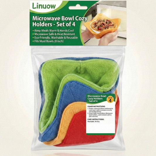 Linuow® Microwave Bowl Cozy Holders - Set of 4