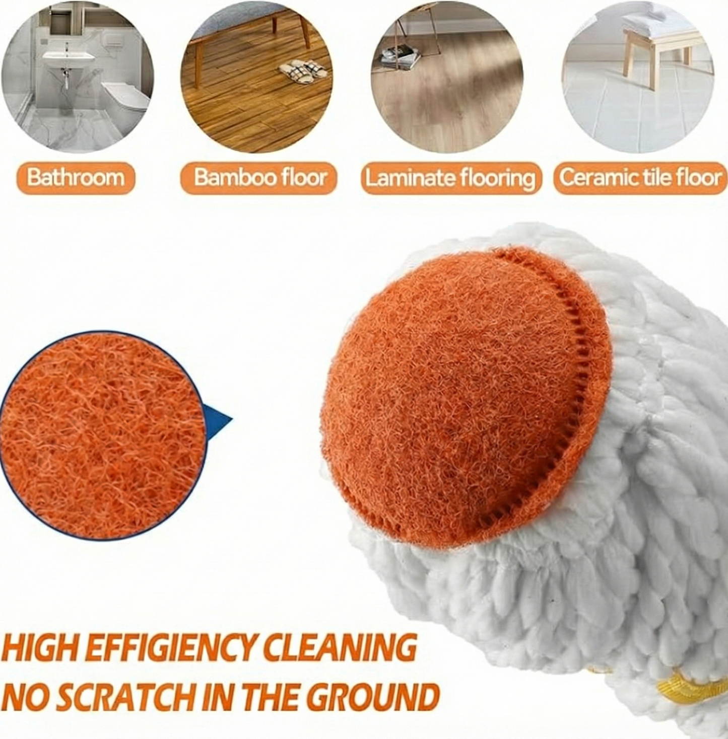 Linuow® Self-Wringing Twist Mops with 1 Extra Refill